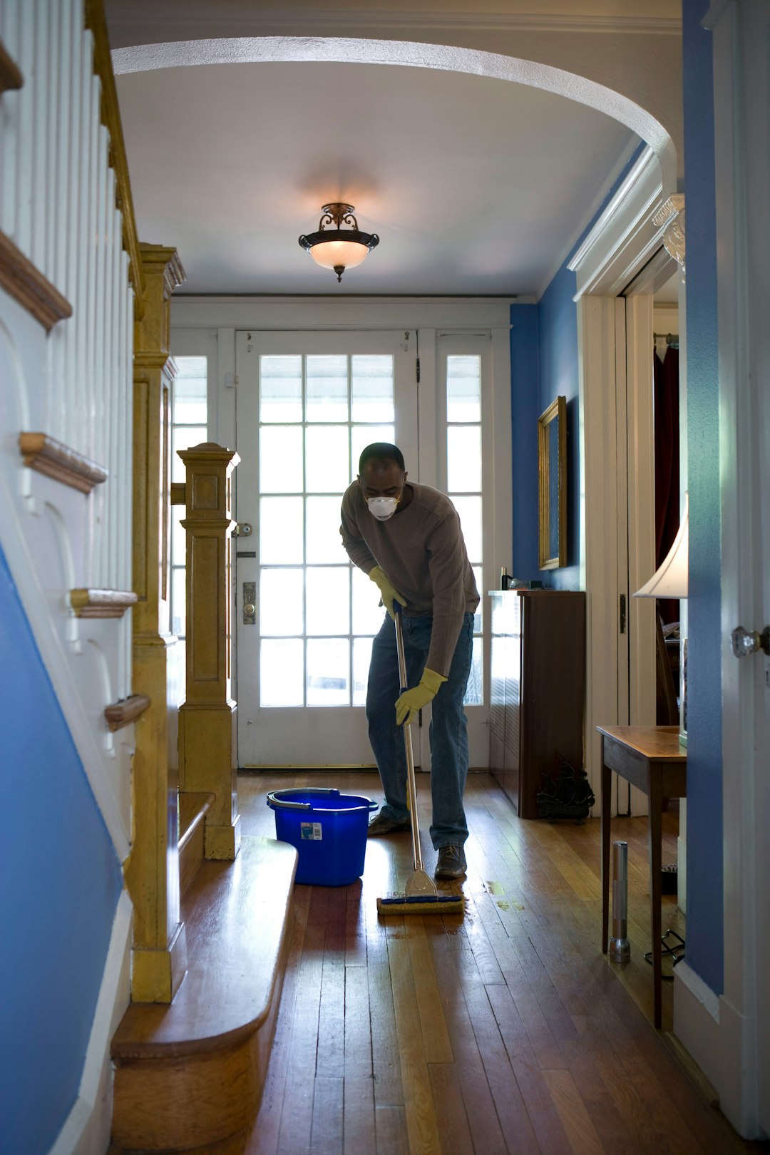 about-us-02 This African-American man was in the process of damp-mopping his home’s entrance way. In this way airborne particulates including dust and pollen, could be removed from the inside of his home, thereby, reducing the detrimental effects these substances have upon the respiratory system of his family members. These irritants can sometimes result in sinus infections, and asthma.